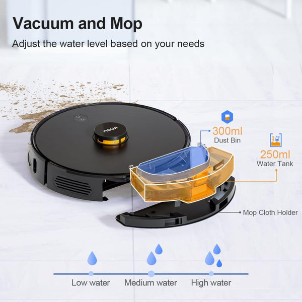 Aspirateur Robot Laveur Sol Connecté Alexa avec Auto-vidage Cartographie  Lidar – Beatsvor